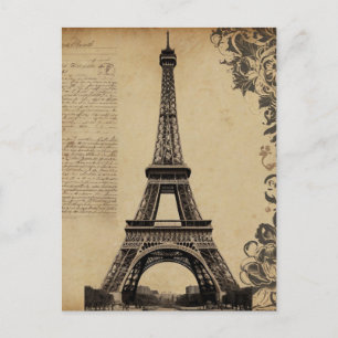 Cartão Postal Torre Eiffel Parisiense Moderna Paris - Versão Fra
