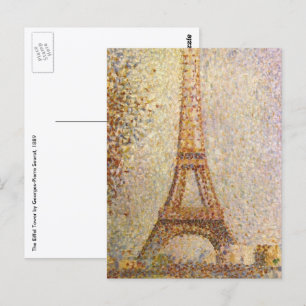 Cartão Postal Torre Eiffel por Georges Seurat, Arte Fino Antigo
