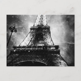 Cartão Postal Torre Eiffel, Preto e Branco