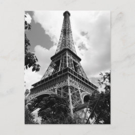 Cartão Postal Torre Eiffel Preto e Branco em Paris