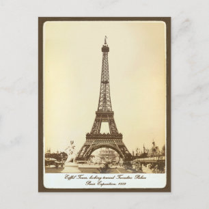 Cartão Postal Torre Eiffel Vintage Exposição Paris 1889 França