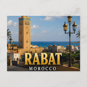 Cartão Postal Torre Hassan de Rabat e Elegância Atlântica