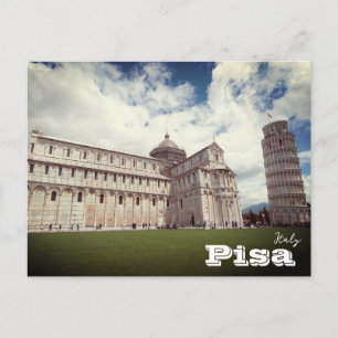 Cartão Postal Torre inclinada de Pisa fotografia de viagem europ
