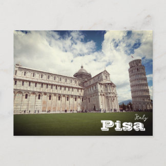 Cartão Postal Torre inclinada de Pisa fotografia de viagem europ