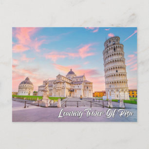 Cartão Postal Torre Inclinada de Pisa, Itália
