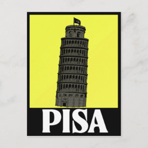 Cartão Postal Torre inclinada de Pisa Postcard Design