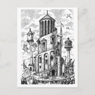 Cartão Postal Torre mágica no chapéu
