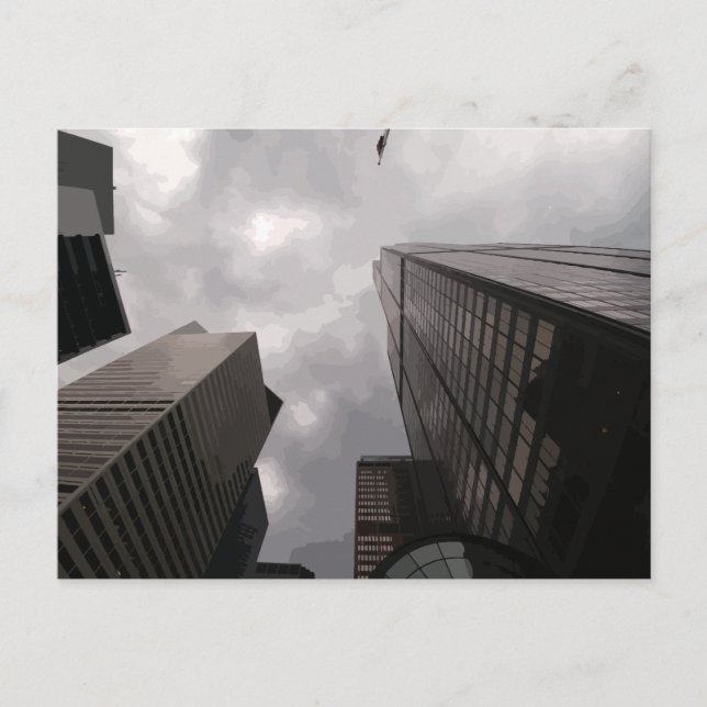 Cartão Postal Torre na cidade. (Frente)