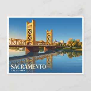 Cartão Postal Torre Ponte Sacramento Califórnia