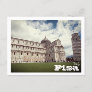 Cartão Postal Torre tenente de fotografia viagem Pisa europe