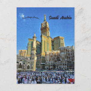 Cartão Postal Torre Zam Zam Meca Arábia Saudita