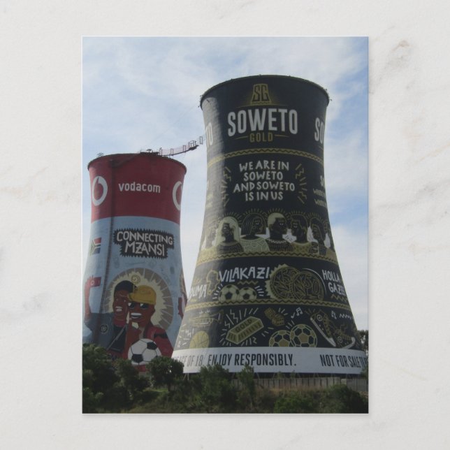 Cartão Postal torres de resfriamento de soweto (Frente)