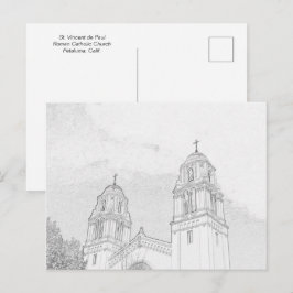 Cartão postal - Torres de Sino de Igreja para Colo