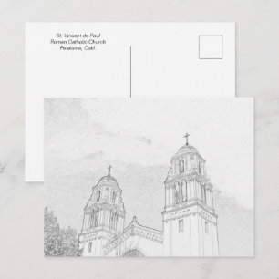 Cartão postal - Torres de Sino de Igreja para Colo