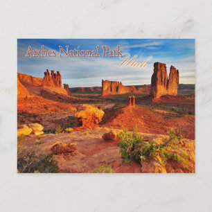 Cartão Postal Torres de Tribunais no Parque Nacional de Arches,