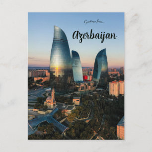 Cartão Postal Torres Flame Baku Azerbaijão