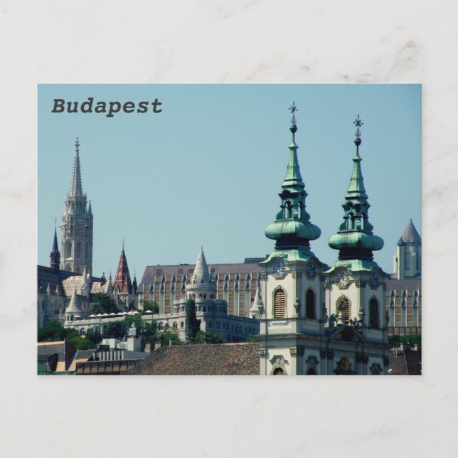 Cartão Postal Torres sobre Budapeste (Frente)