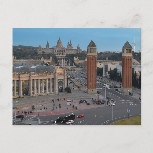 Cartão Postal Torres venezianas de Barcelona (Frente)