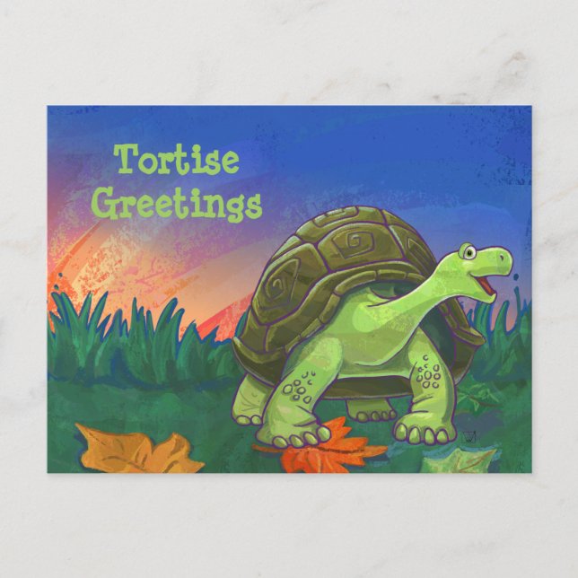 Cartão Postal Tortoise Stationery (Frente)