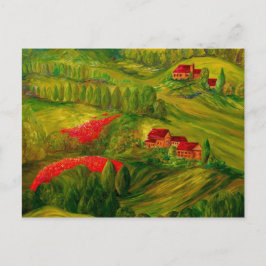 Cartão Postal Toscana ao Amanhecer