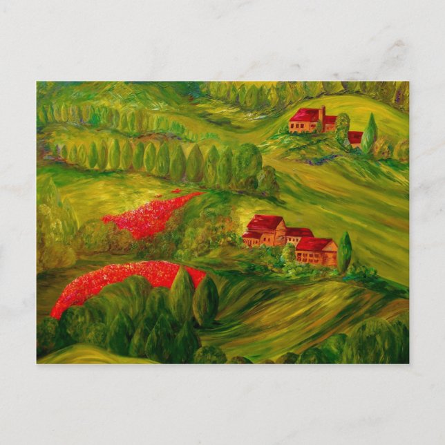 Cartão Postal Toscana ao Amanhecer (Frente)