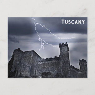 Cartão Postal Toscana Itália Castelo Italiano Viagem
