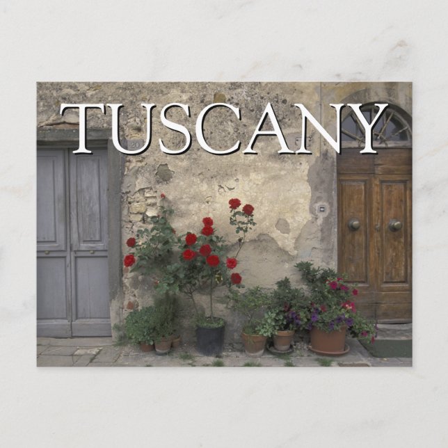 Cartão Postal Toscana, Itália | Porta do Tuscan | Feliz Aniversá (Frente)