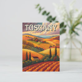 Cartão Postal Toscana Itália Viagem Antiga