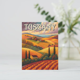 Cartão Postal Toscana Itália Viagem Antiga