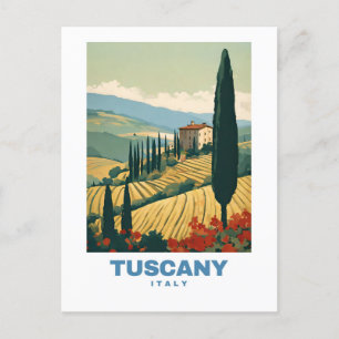Cartão Postal Toscana Itália - Viagem Exótico Retro