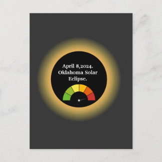 Cartão Postal Total de Eclipse Solar Personalizado de Oklahoma