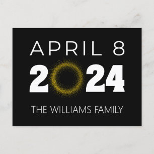 Cartão Postal Total Solar Eclipse EUA 8 de abril de 2024