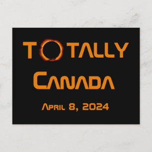 Cartão Postal Totalmente Canadá 2024 Eclipse Solar