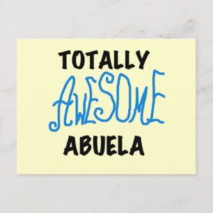 Cartão Postal Totalmente incríveis Camisetas Azuis Abuela e GIft