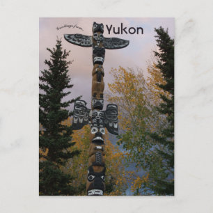 Cartão Postal Tóte Polé no Yukon Canadá