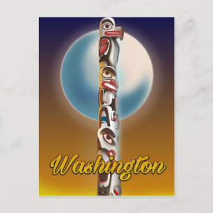 Cartão Postal Tótem de Washington