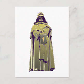Cartão Postal Totenkopf Schädel Mönch