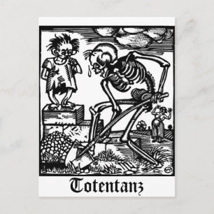 Cartão Postal Totentanz Death and Boy post card