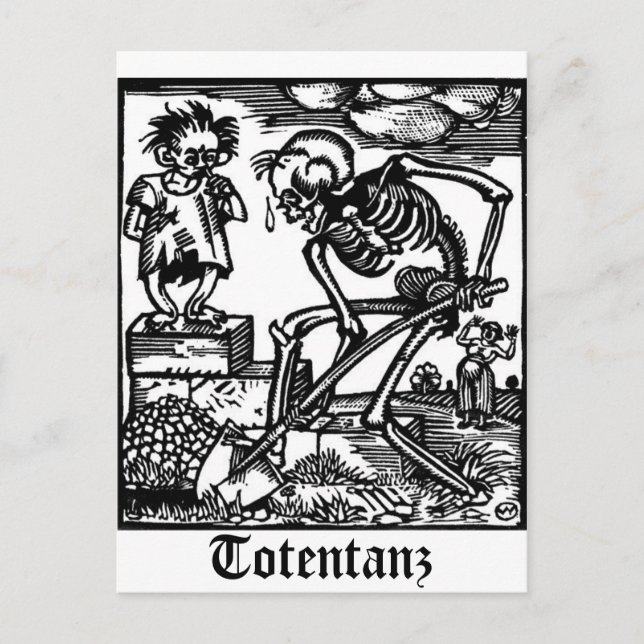 Cartão Postal Totentanz Death and Boy post card (Frente)