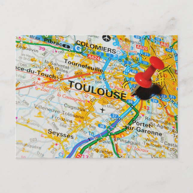 Cartão Postal Toulouse, França (Frente)