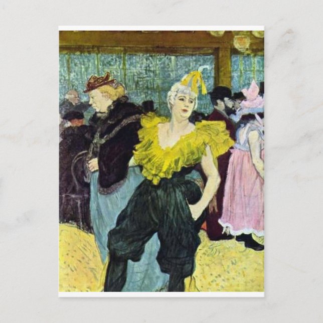 Cartão Postal Toulouse Lautrec A Vintagem de Palhaço, (Frente)