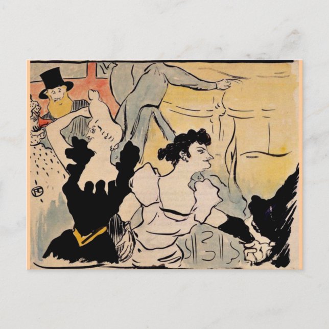 Cartão Postal Toulouse-Lautrec Au Bal (Frente)