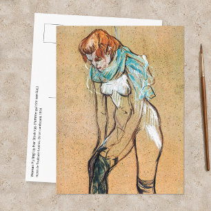 Cartão Postal Toulouse-Lautrec - Mulher Puxando suas Meias