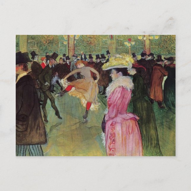 Cartão Postal Toulouse-Lautrec, Na Rota, A Dança (Frente)