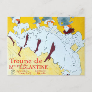 Cartão Postal Toulouse Lautrec Yellow Dancing Girl Poster