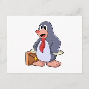 Cartão Postal Toupeira como Empreendedor com Saco