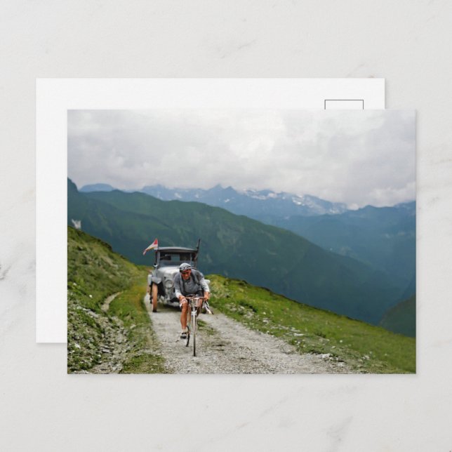 Cartão Postal Tour de France 1925 Desconhecido Rider Col d'Aubis (Frente/Verso)