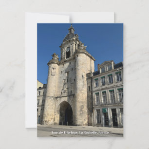 Cartão Postal Tour de l'Horloge, La Rochelle, França