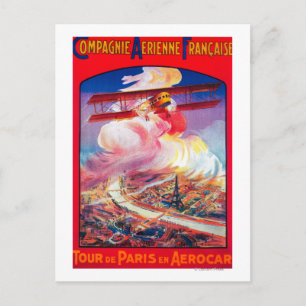 Cartão Postal Tour de Paris, França, no Aerocar Poster Europe