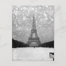 Cartão Postal Tour Eiffel sous la neige 1964 - Robert Doisneau